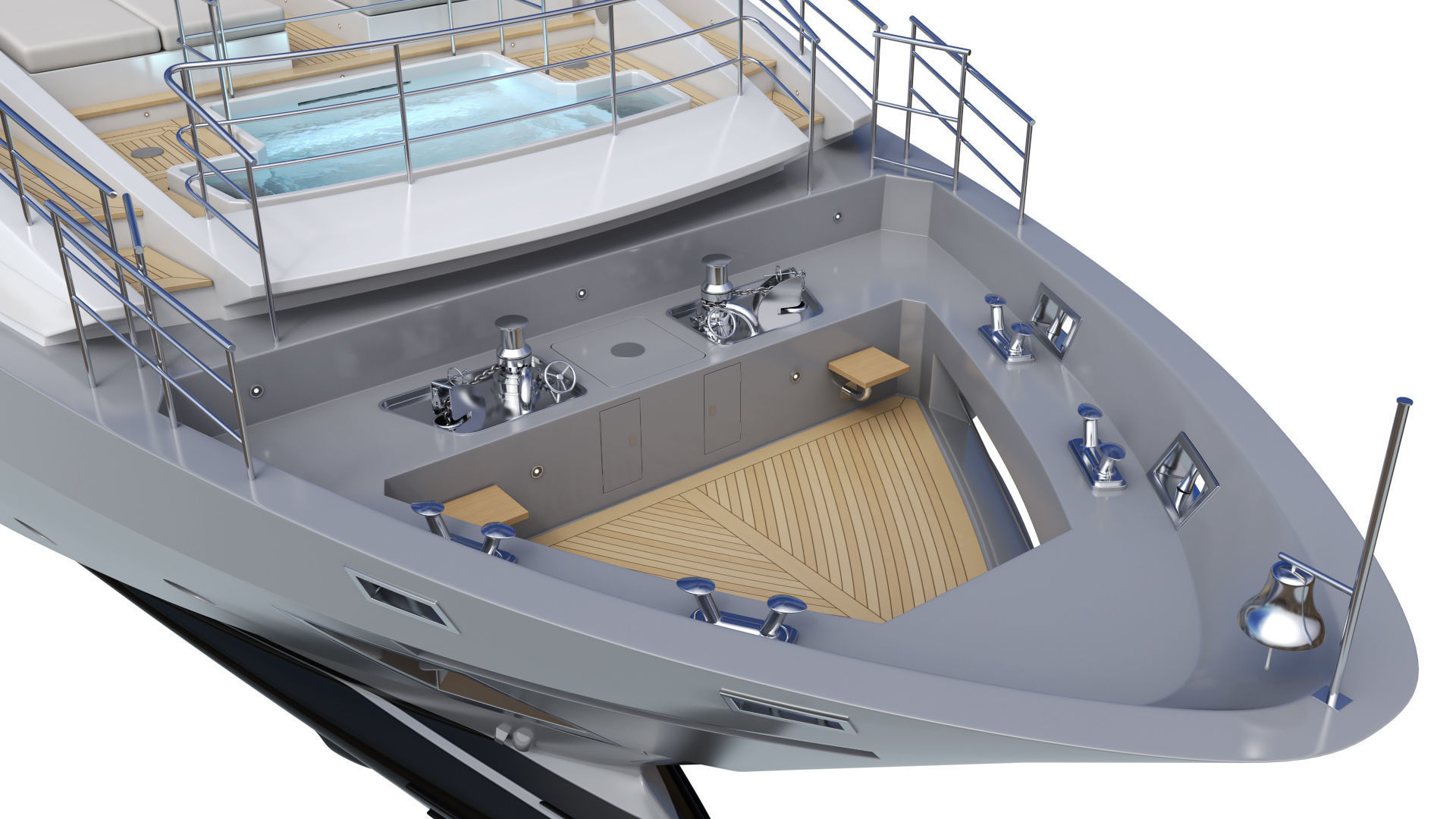 Luxury Motor Yacht Benetti BF125 3D model_37