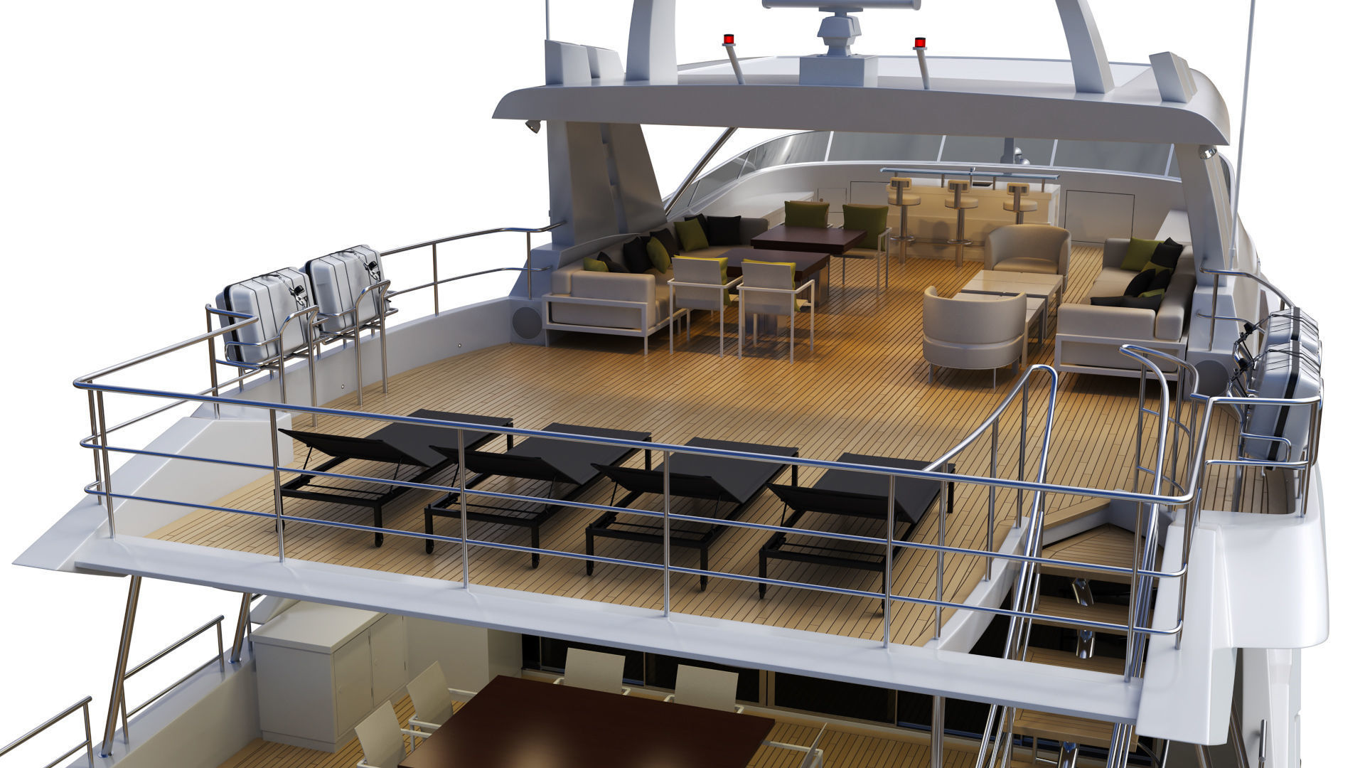 Luxury Motor Yacht Benetti BF125 3D model_31