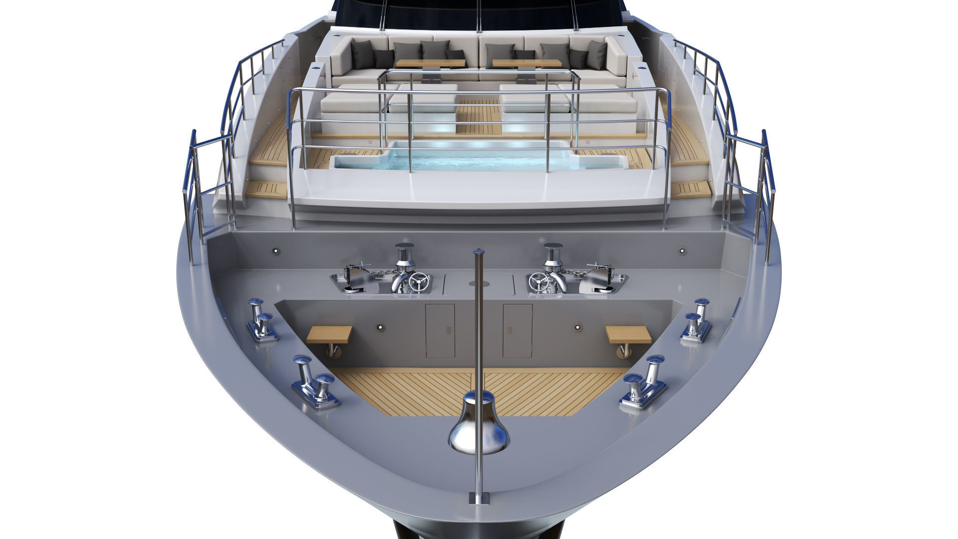 Luxury Motor Yacht Benetti BF125 3D model_38