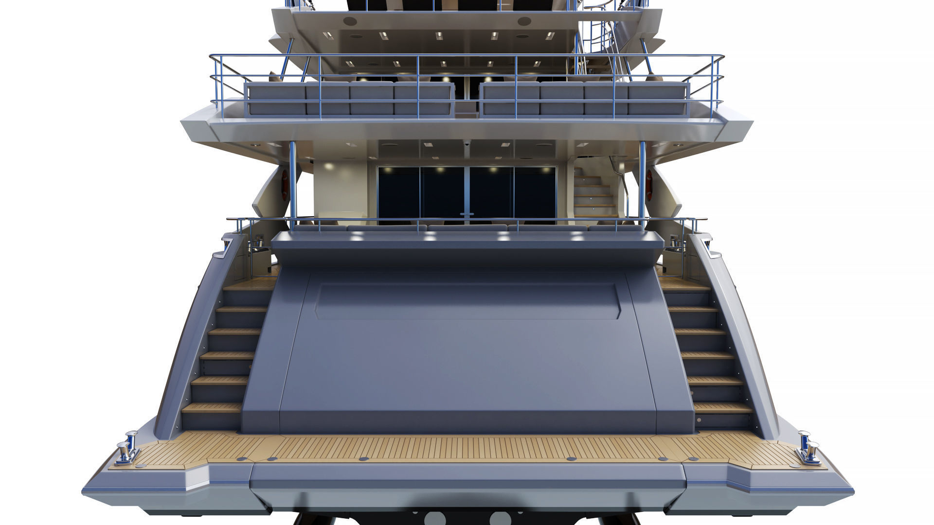 Luxury Motor Yacht Benetti BF125 3D model_19