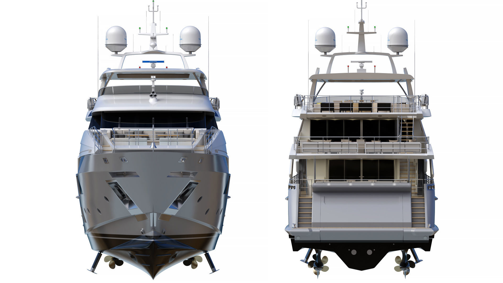 Luxury Motor Yacht Benetti BF125 3D model_13