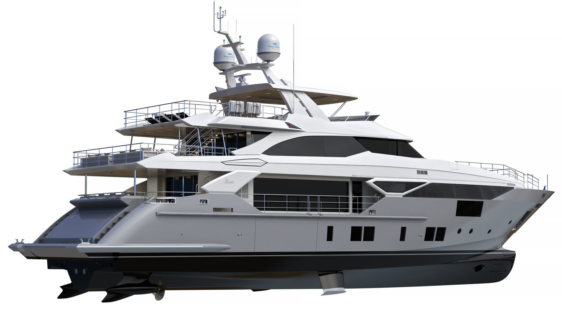 Luxury Motor Yacht Benetti BF125 3D model_8