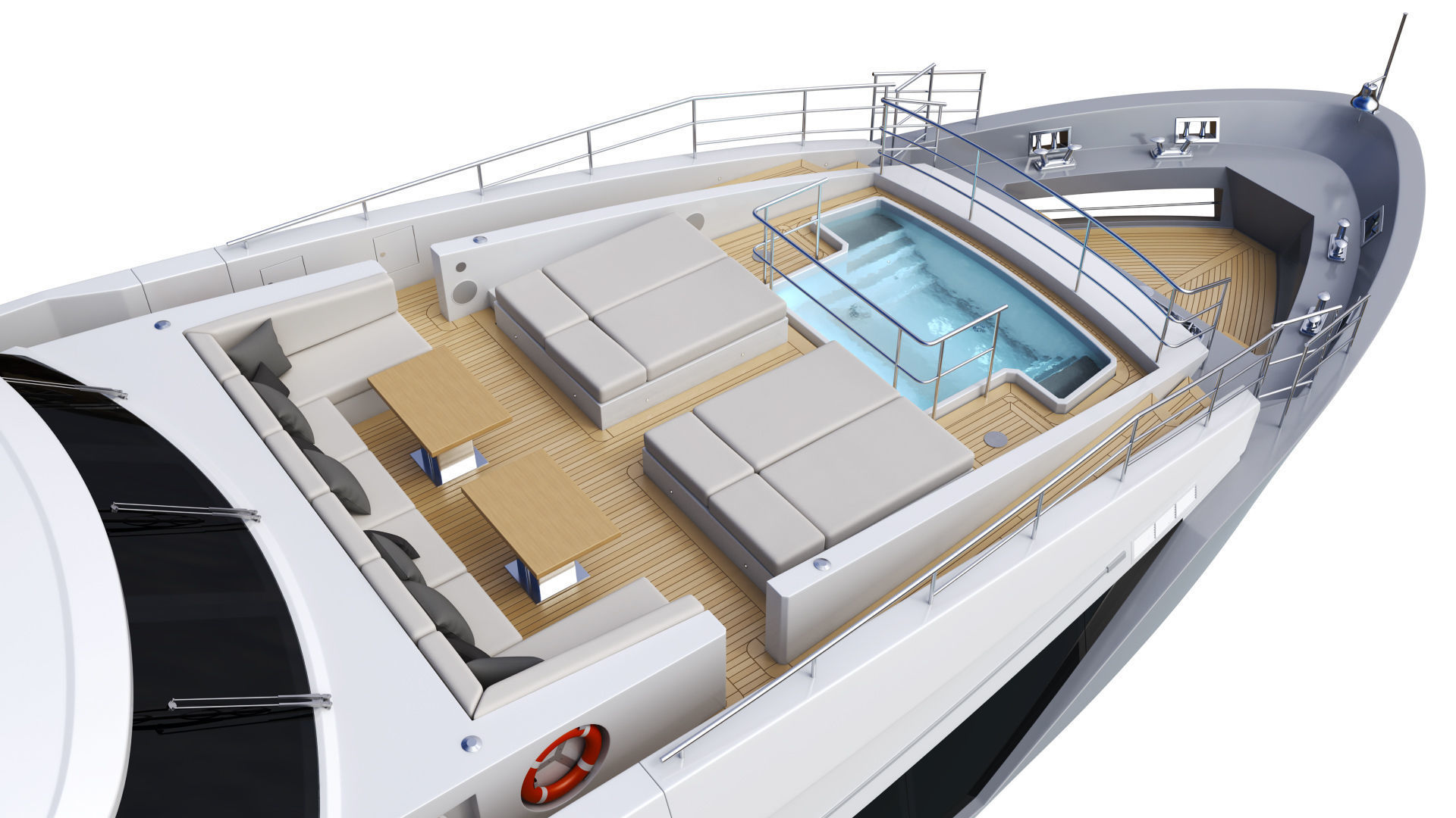 Luxury Motor Yacht Benetti BF125 3D model_35