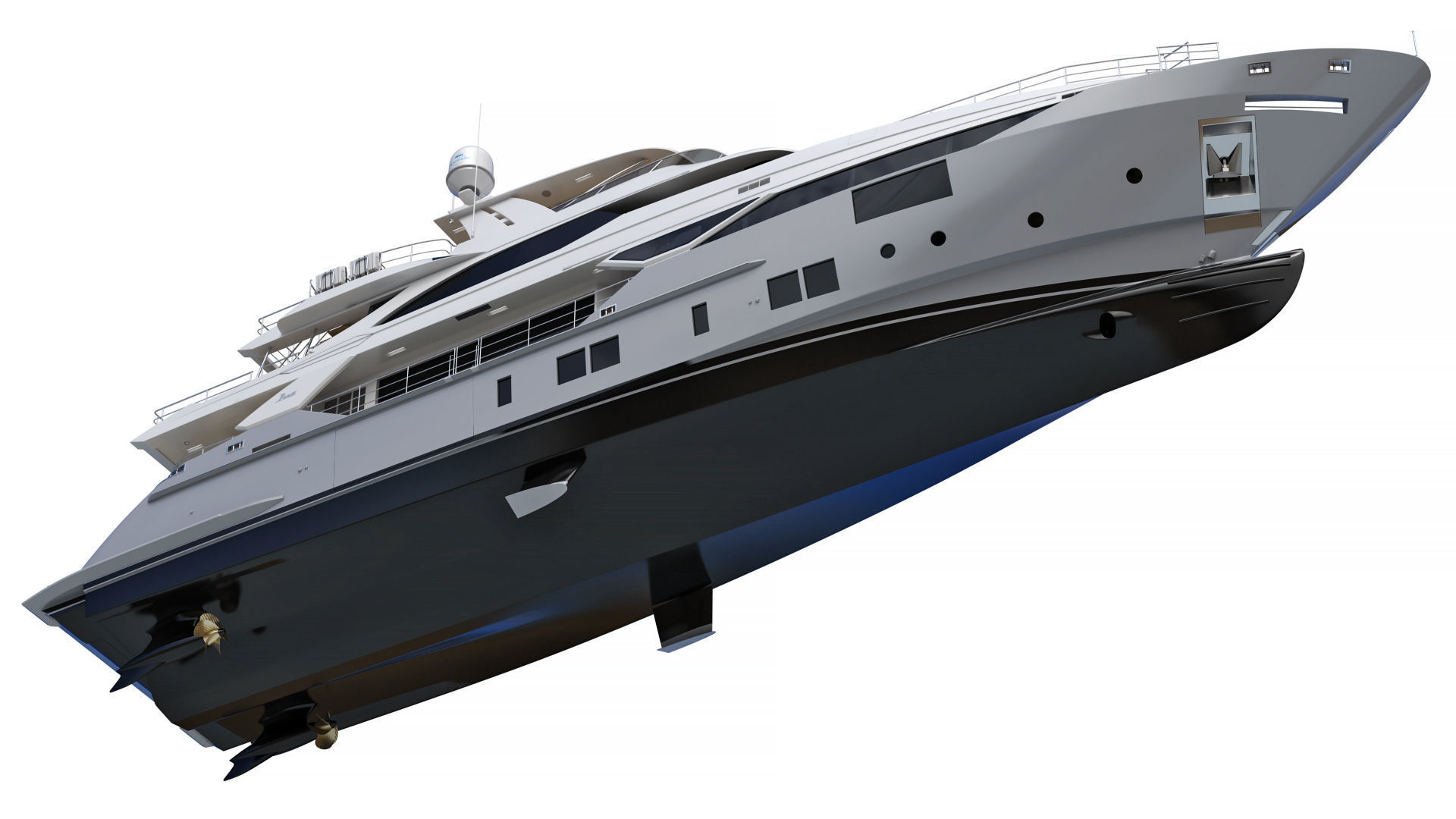 Luxury Motor Yacht Benetti BF125 3D model_14