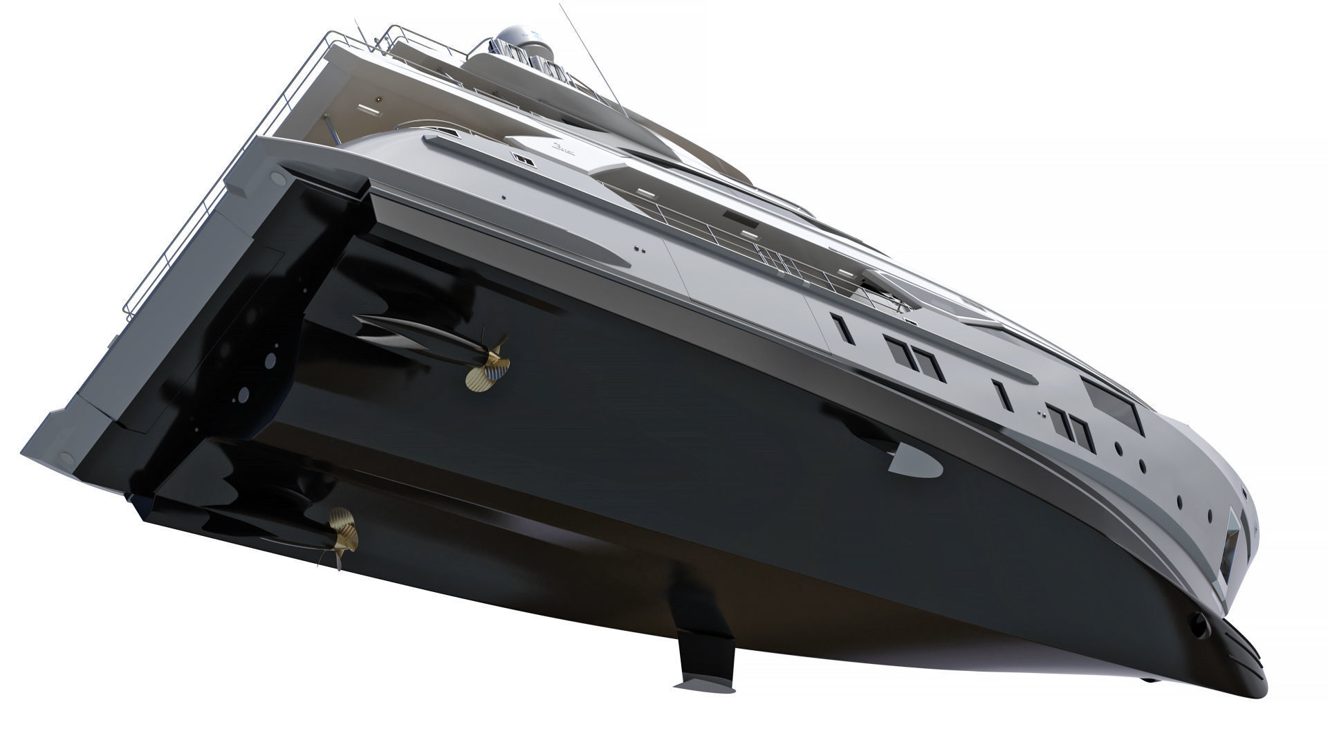 Luxury Motor Yacht Benetti BF125 3D model_15