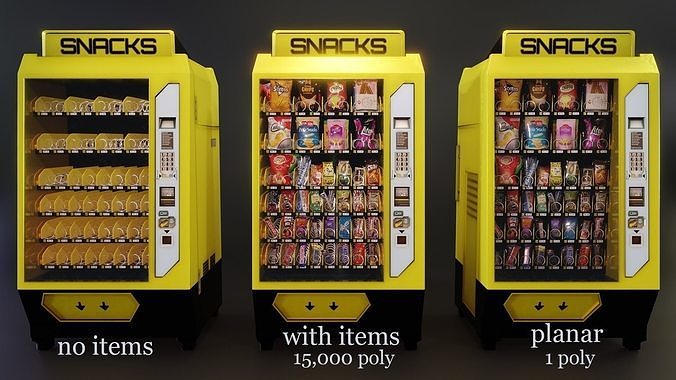 Vending machine Low-poly 3D model 2