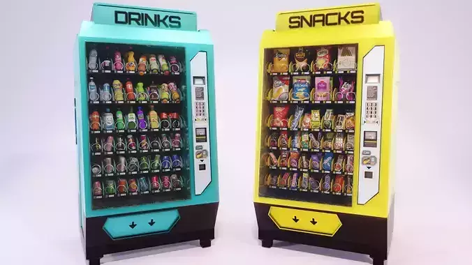 Vending machine Low-poly 3D model