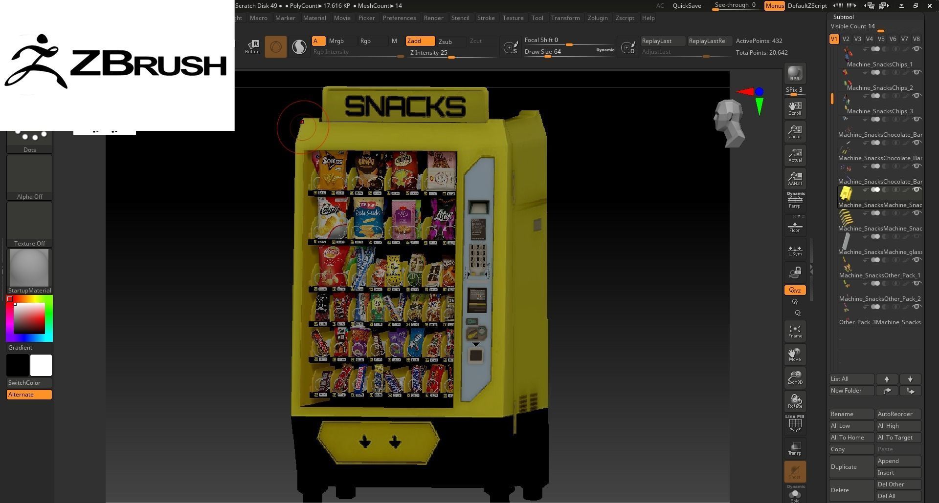 Vending machine Low-poly 3D model_19