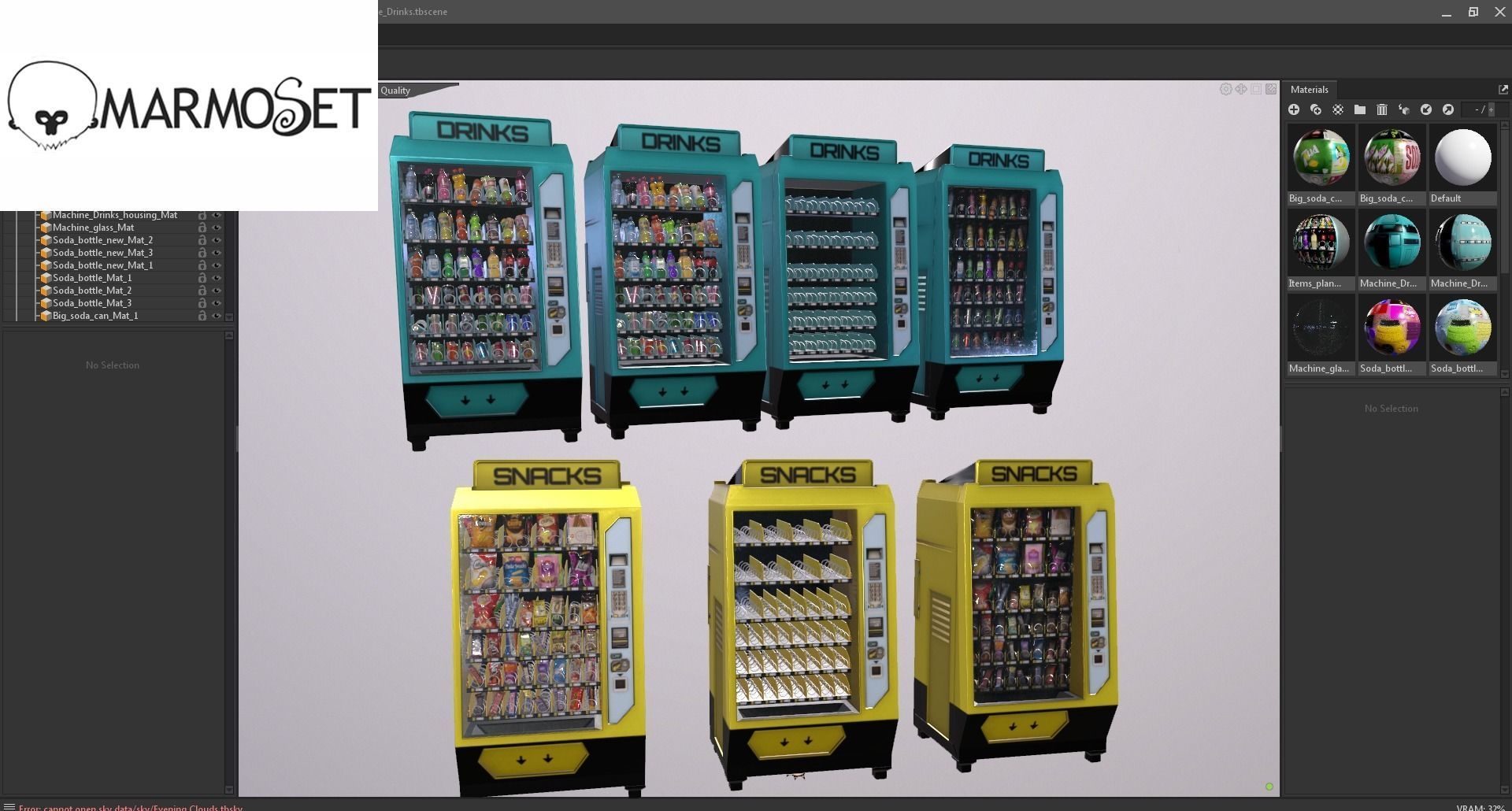 Vending machine Low-poly 3D model_17
