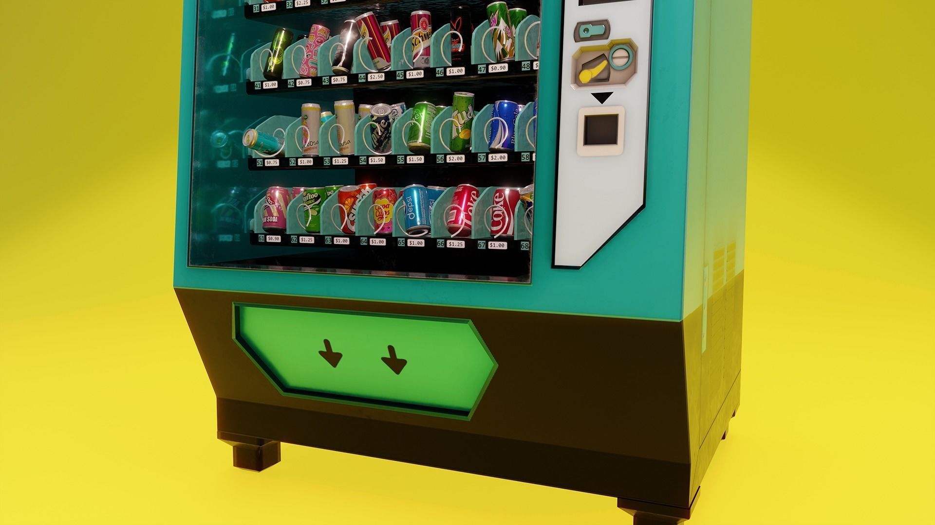 Vending machine Low-poly 3D model_10