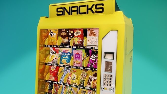 Vending machine Low-poly 3D model 6