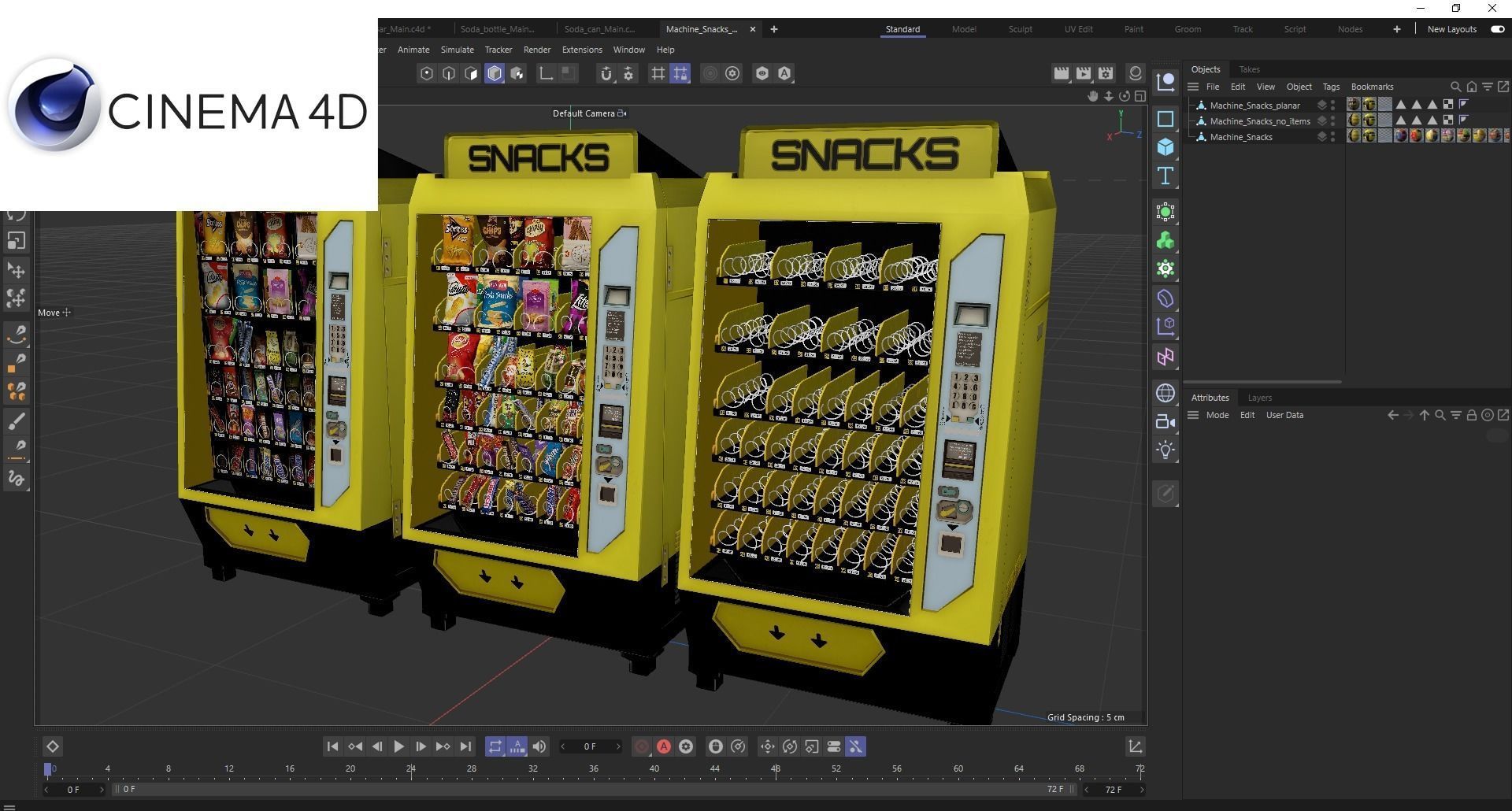 Vending machine Low-poly 3D model_16