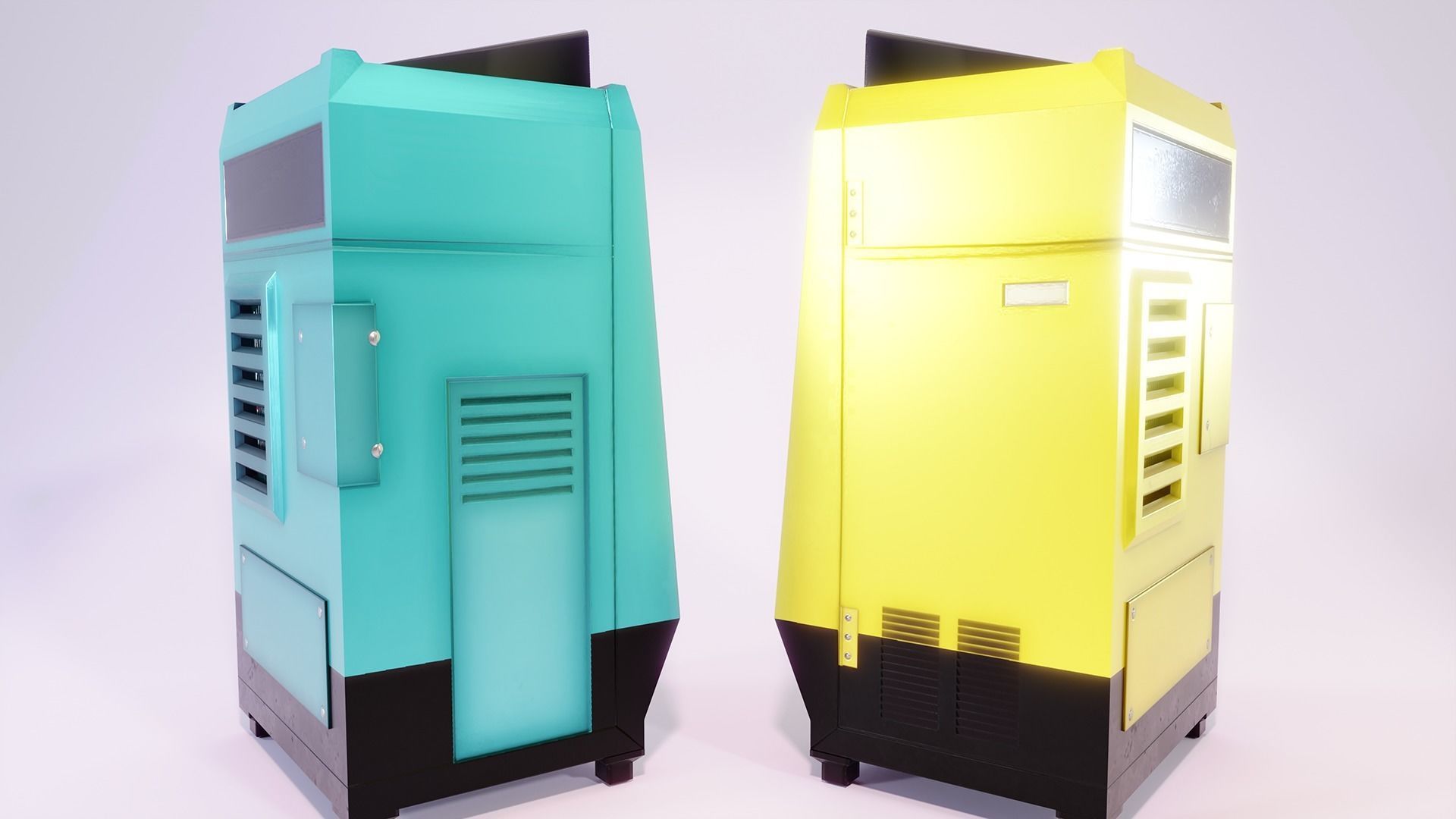 Vending machine Low-poly 3D model_11
