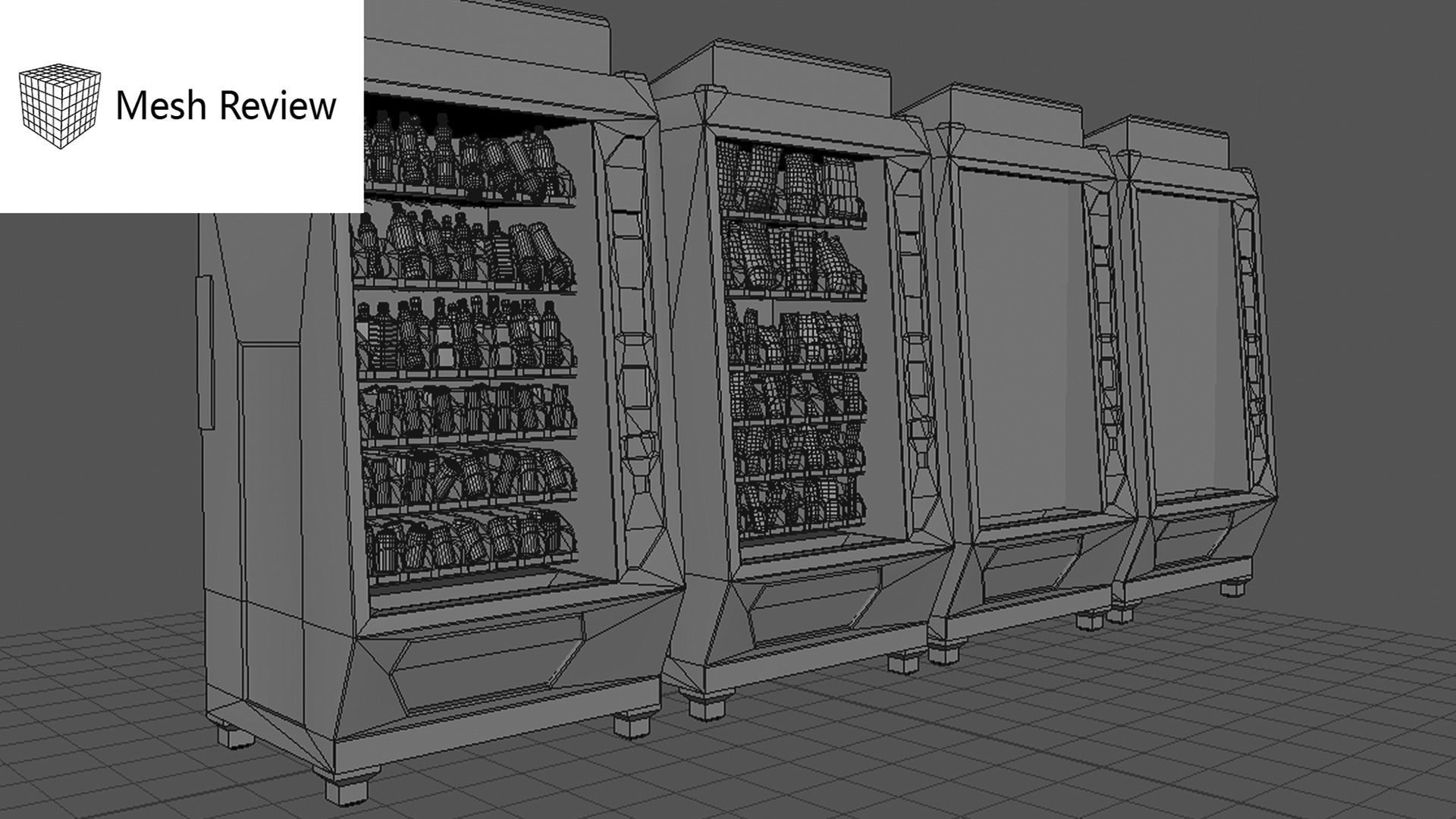 Vending machine Low-poly 3D model_21