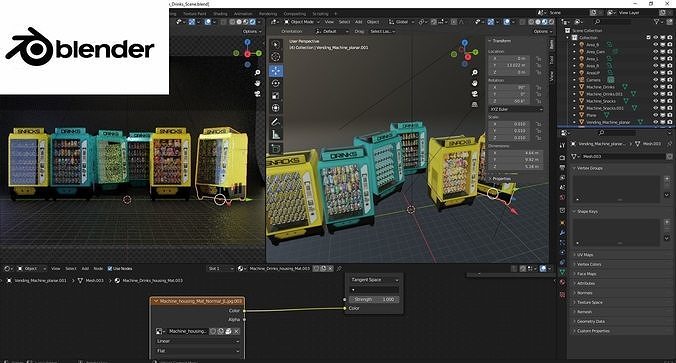 Vending machine Low-poly 3D model 4