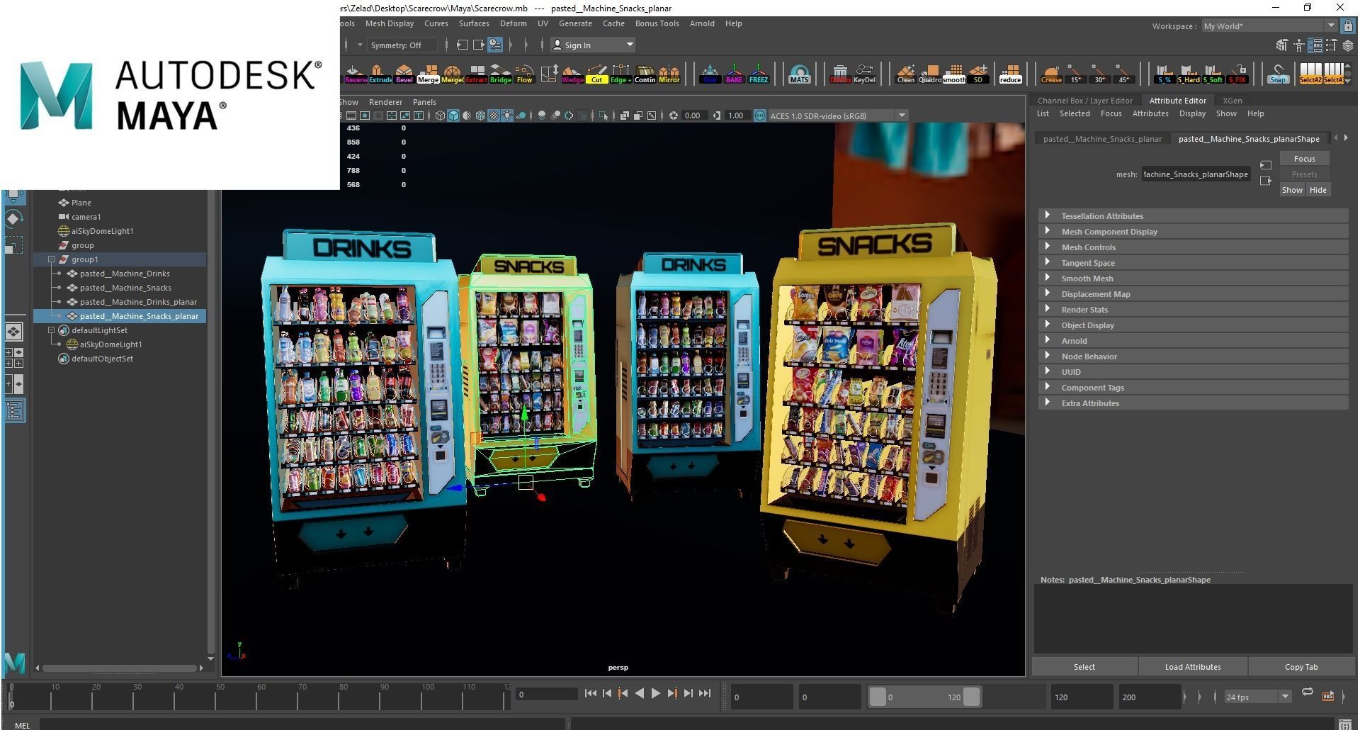 Vending machine Low-poly 3D model_18