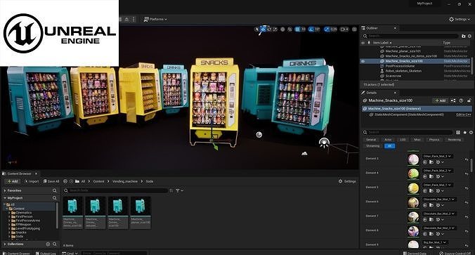 Vending machine Low-poly 3D model 5