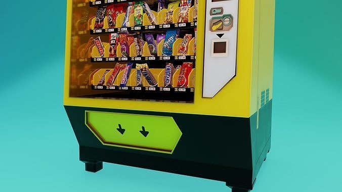 Vending machine Low-poly 3D model 7