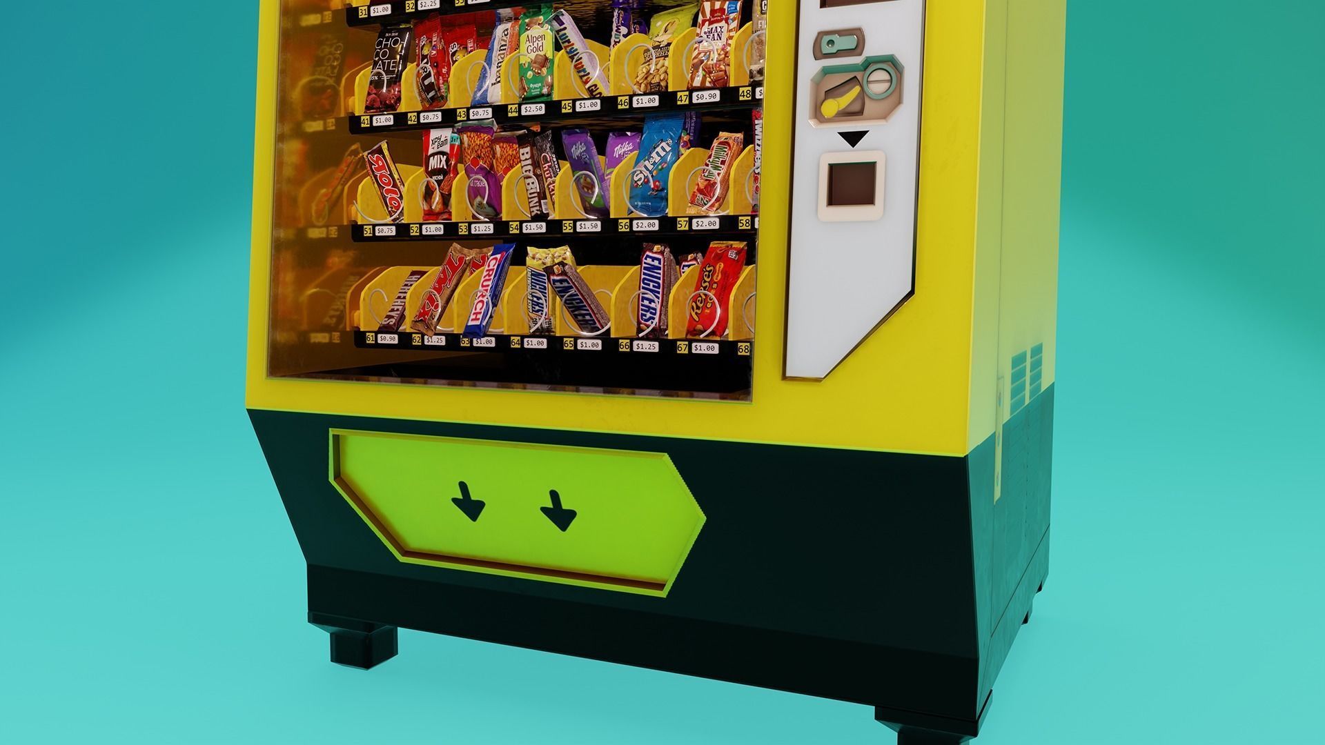 Vending machine Low-poly 3D model_8