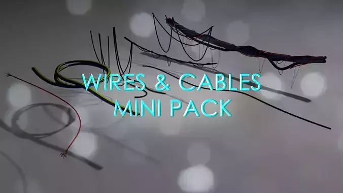Mini pack wires and cables 3D models Free 3D model