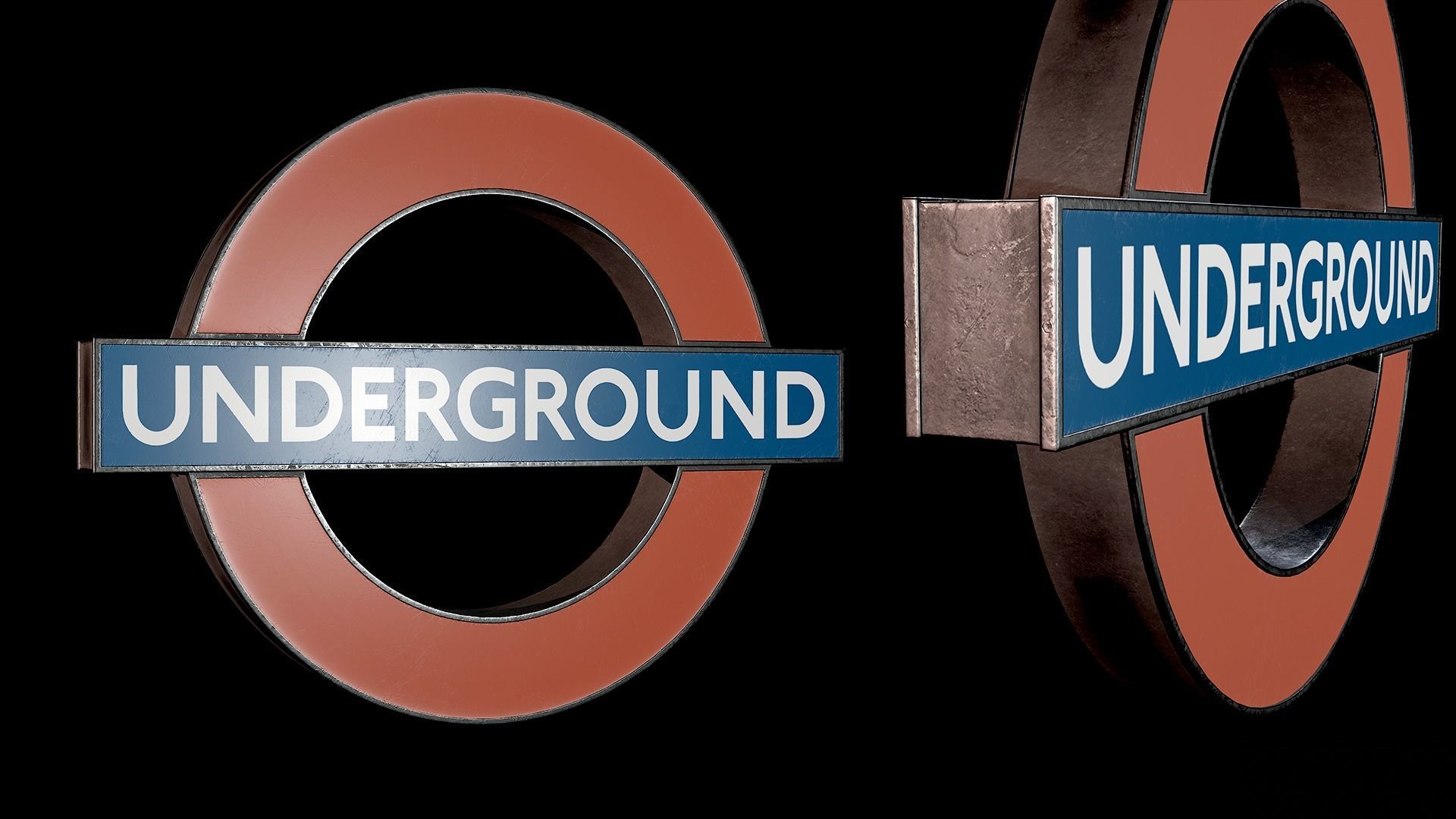 British Style Street Asset Pack Low-poly 3D model_15