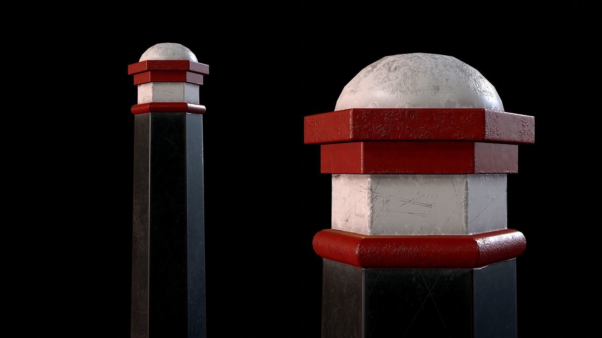 British Style Street Asset Pack Low-poly 3D model_11