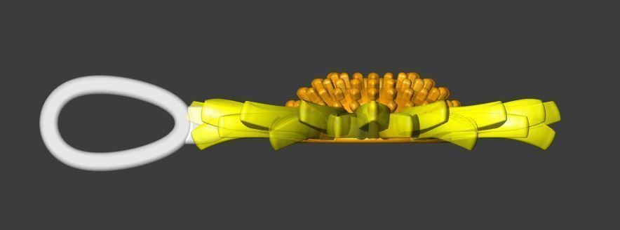 3D Print Model Sunflower pendant gold 3D print model_6