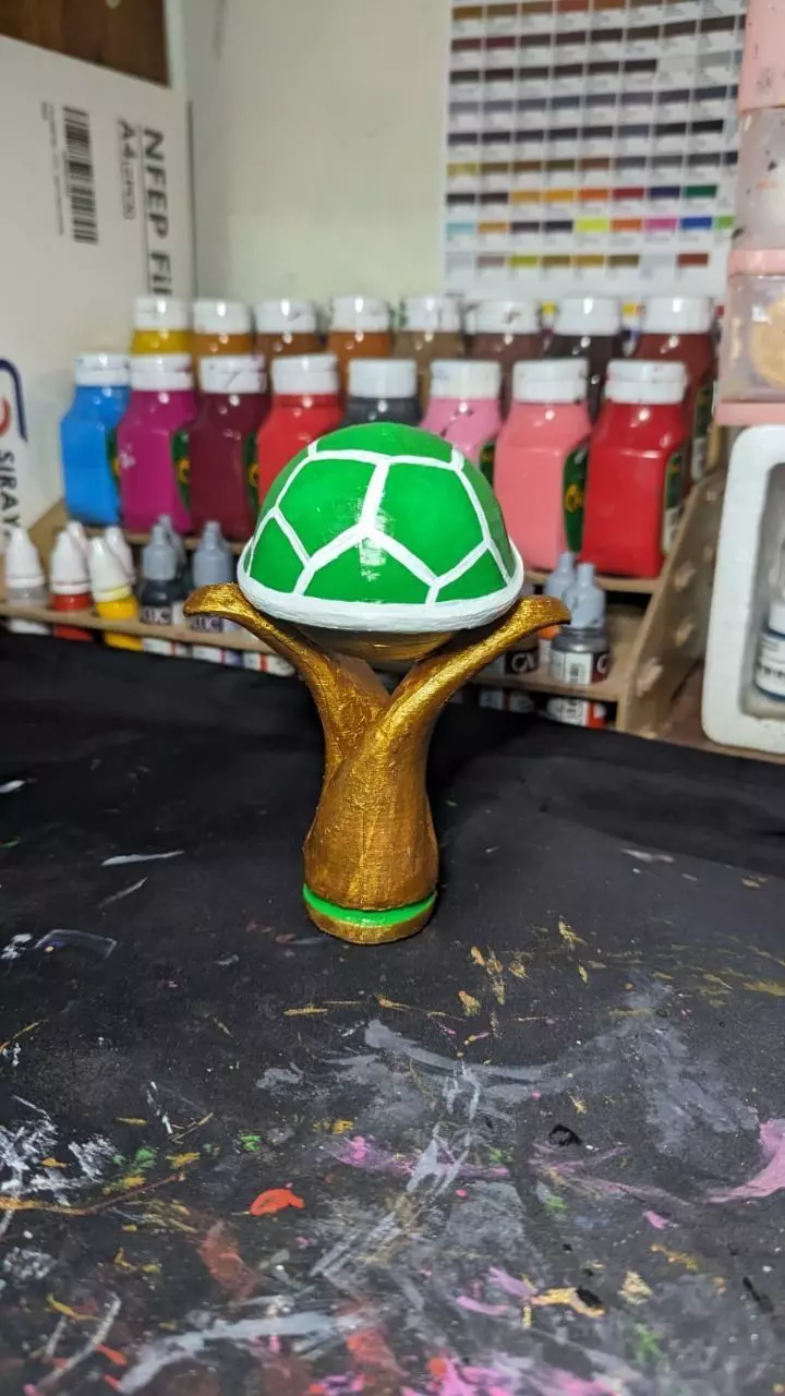 Mario k shell TROPHY trofeo de tortuga kart trophy 3D print model_0