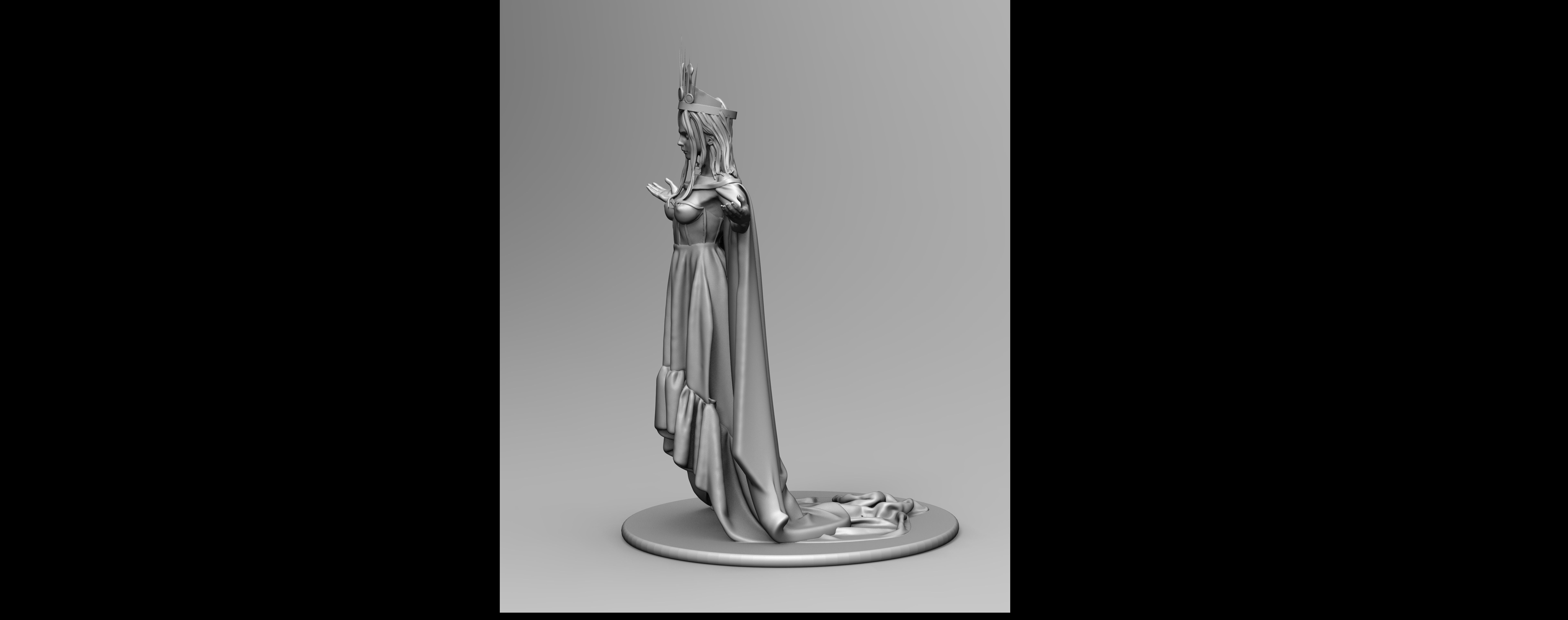 Levitating Evil Queen 3D print model_3