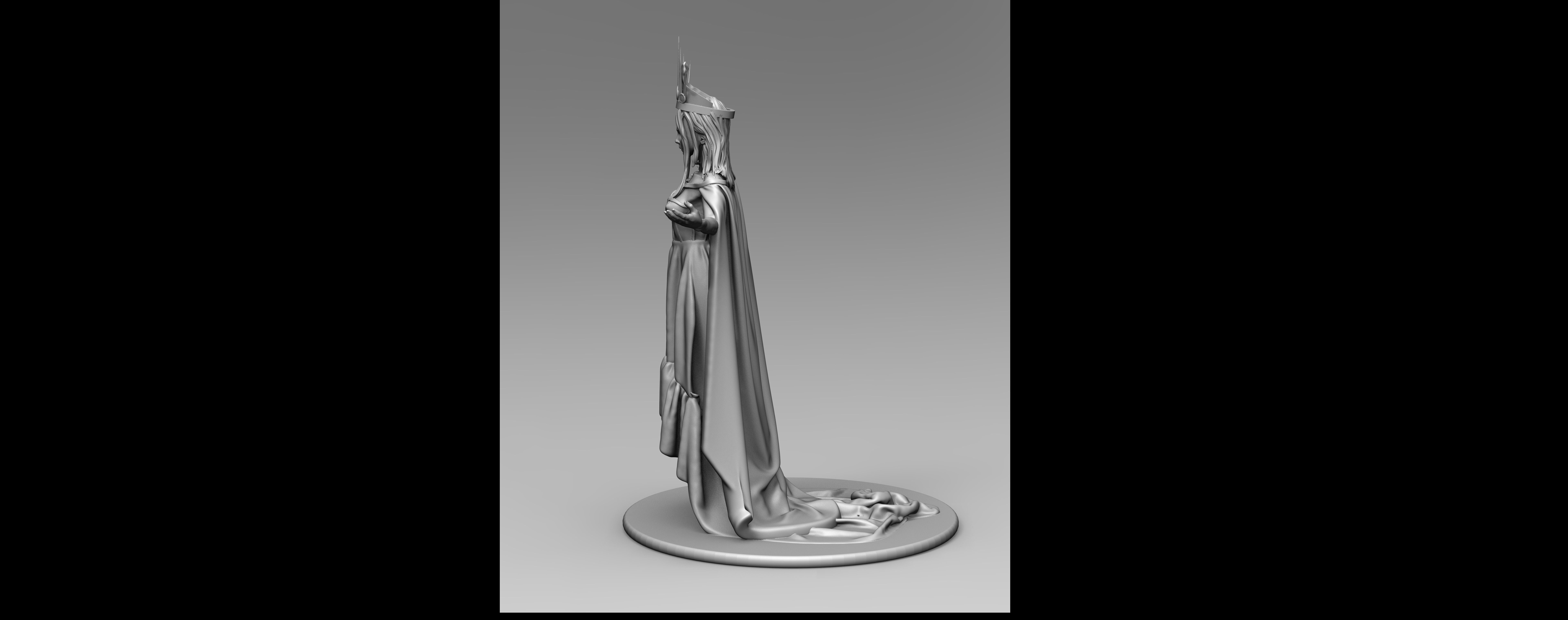 Levitating Evil Queen 3D print model_2