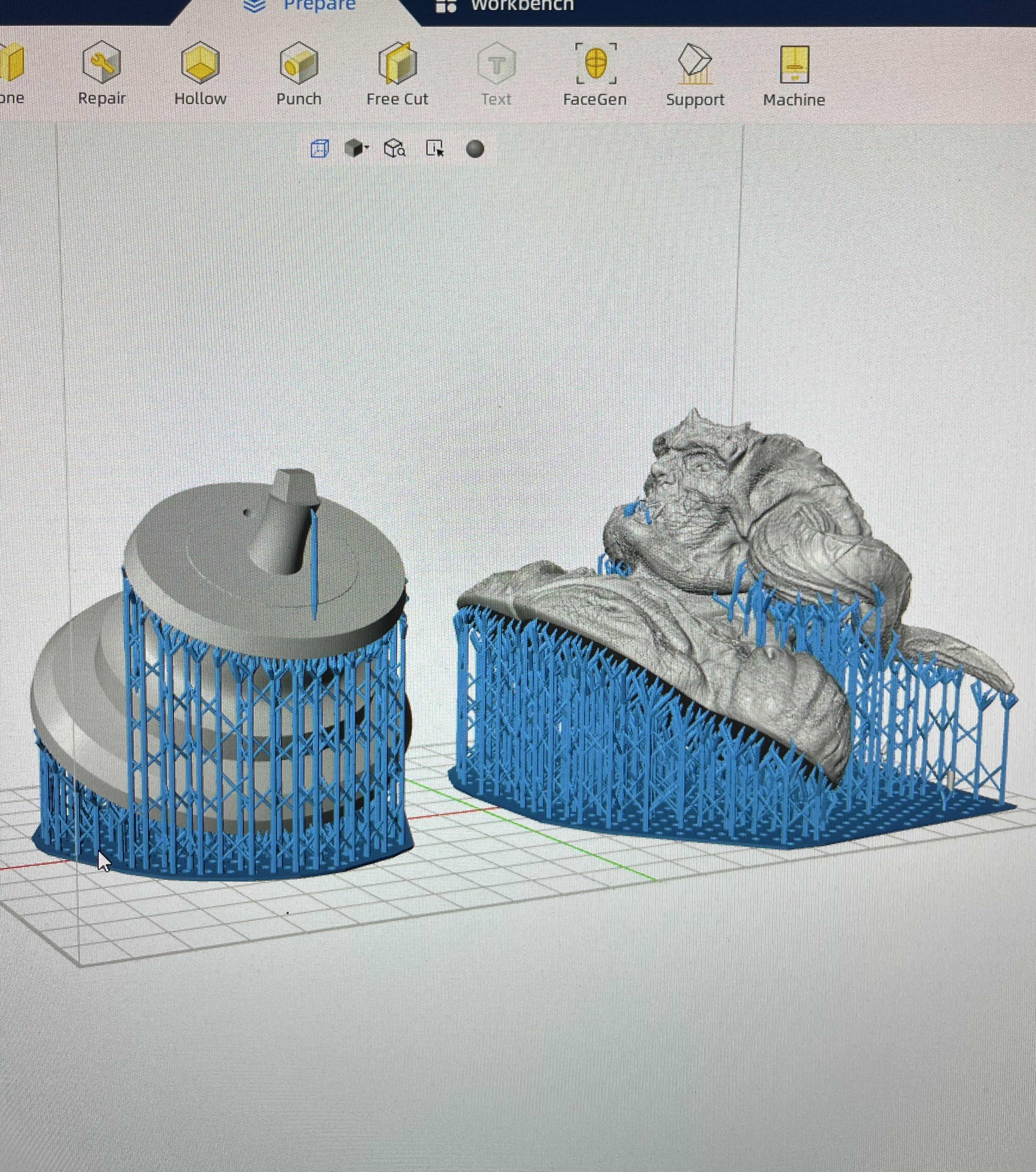 Demon bust statue pre-supported 3D print model_10