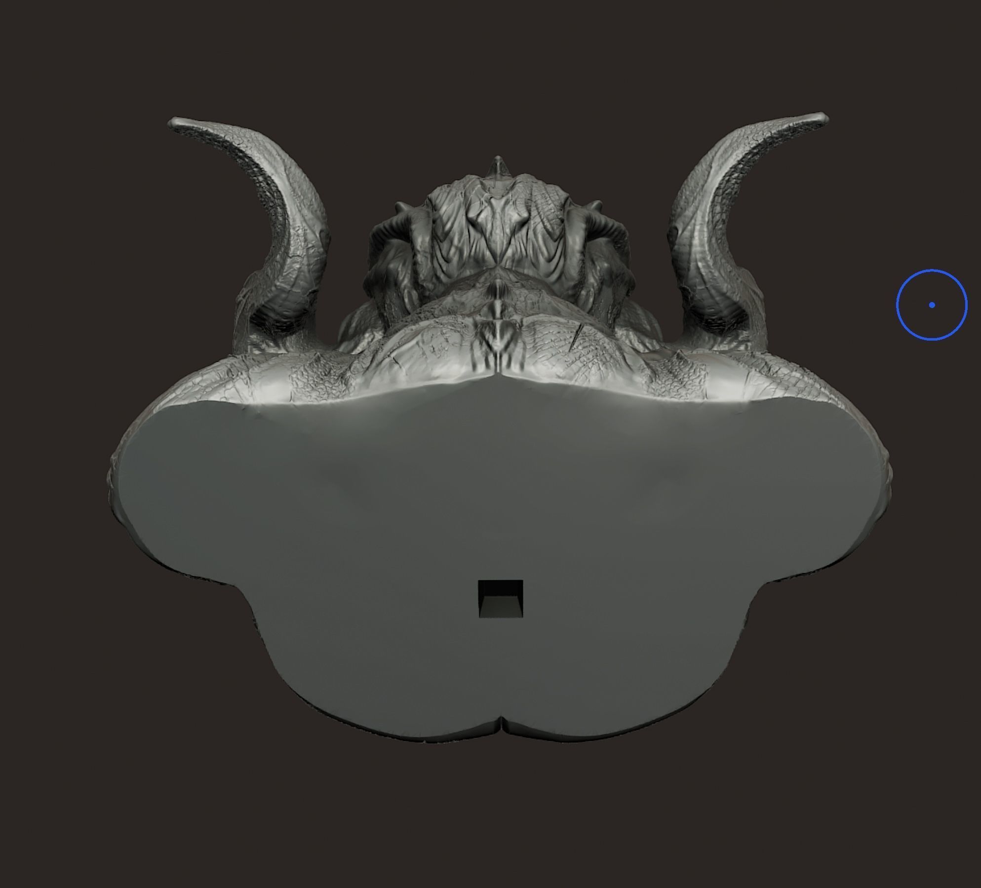 Demon bust statue pre-supported 3D print model_8