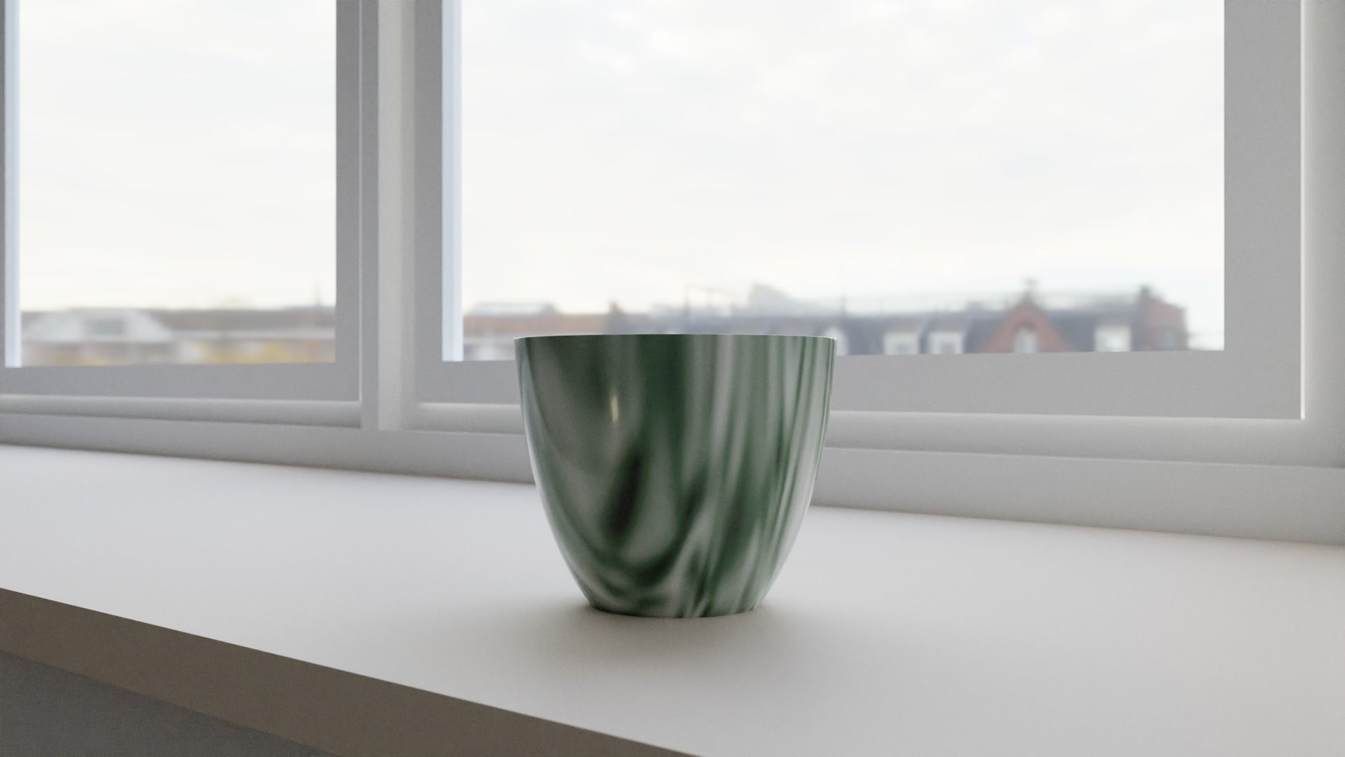 Decorative Small Rim Vase Low-poly 3D model_7