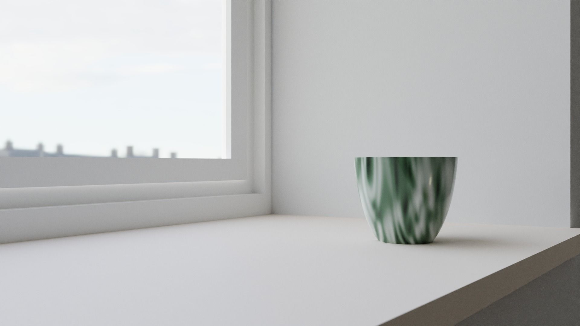 Decorative Small Rim Vase Low-poly 3D model_6