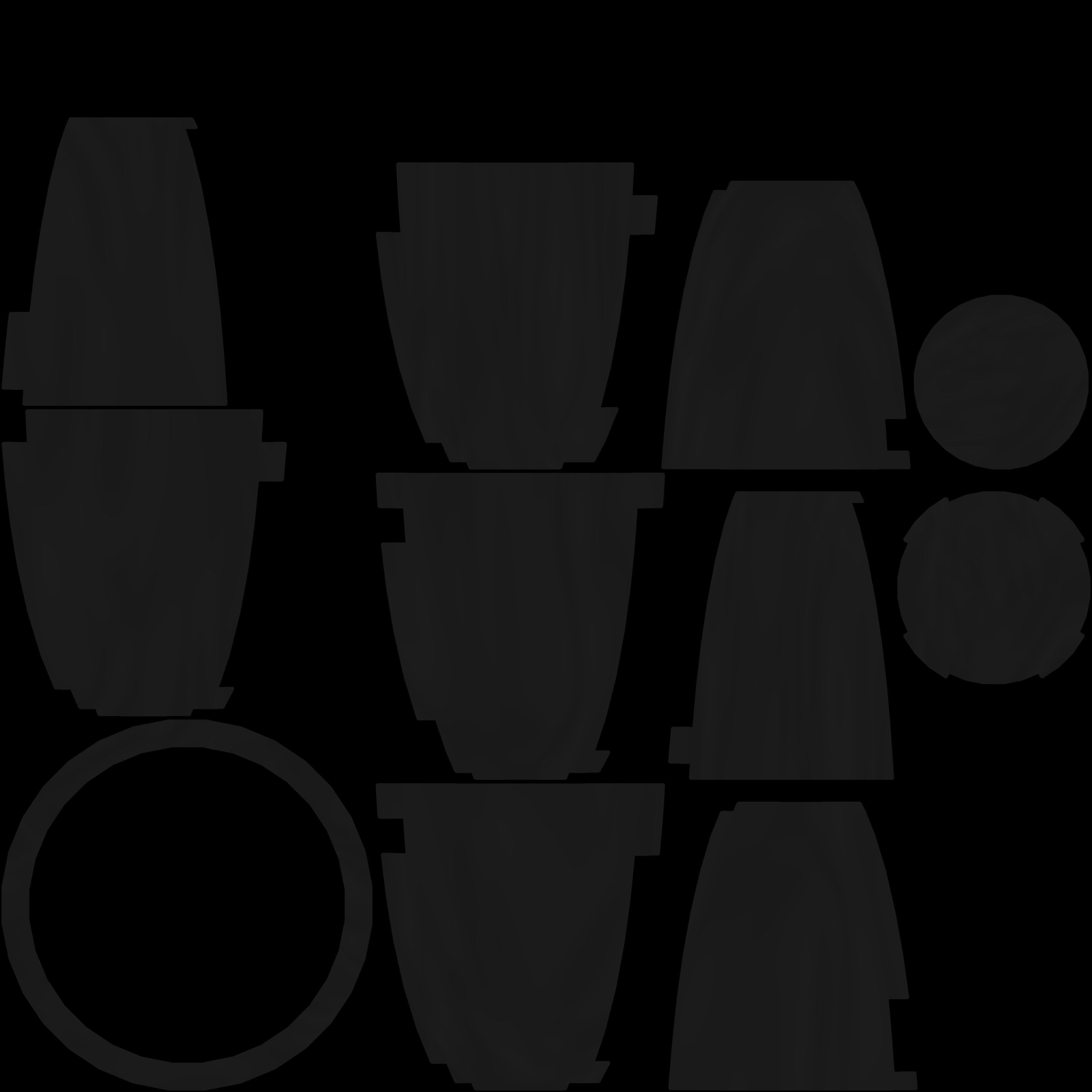 Decorative Small Rim Vase Low-poly 3D model_9