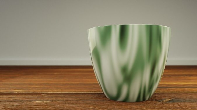 Decorative Small Rim Vase Low-poly 3D model