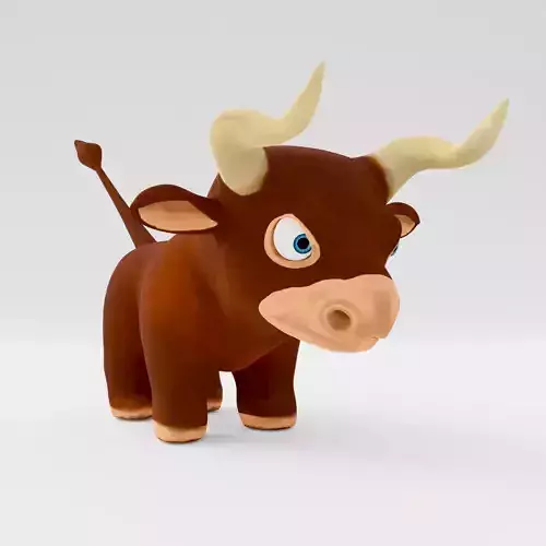 Bull Cartoon 3D model