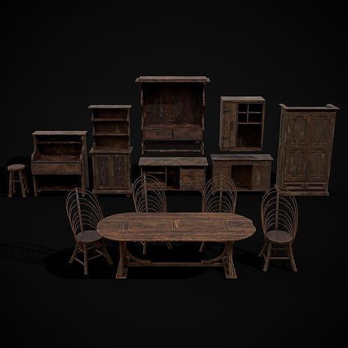 750 Medieval Props Pack 3D Model Collection_75