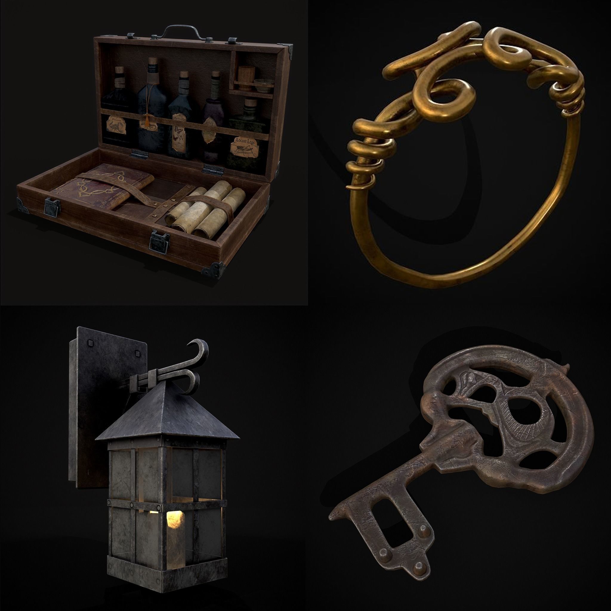 750 Medieval Props Pack 3D Model Collection_142