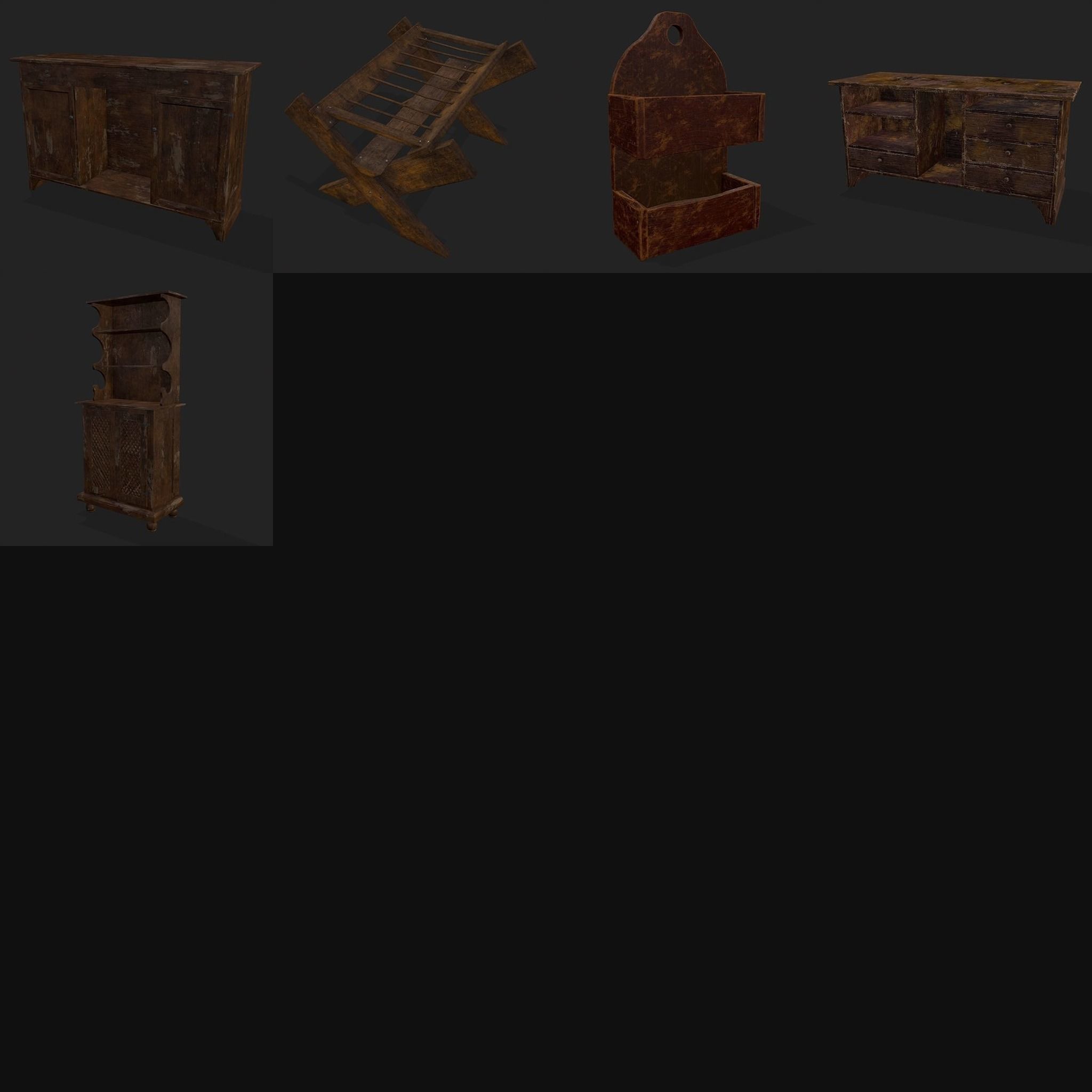 750 Medieval Props Pack 3D Model Collection_46