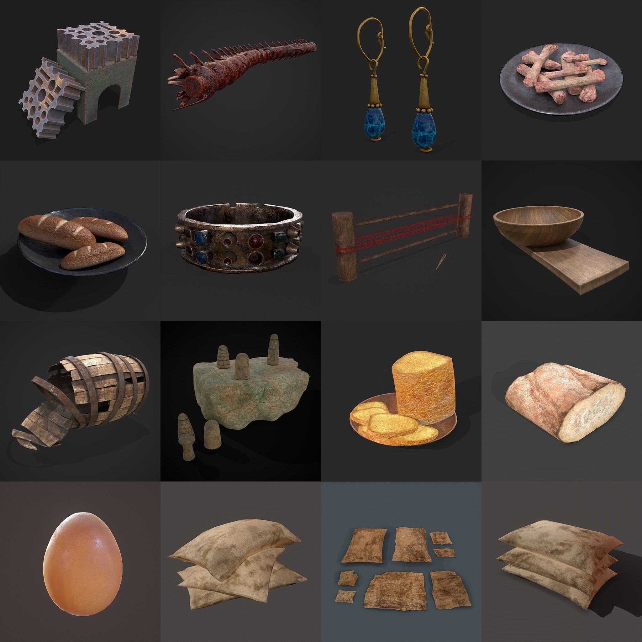 750 Medieval Props Pack 3D Model Collection_33