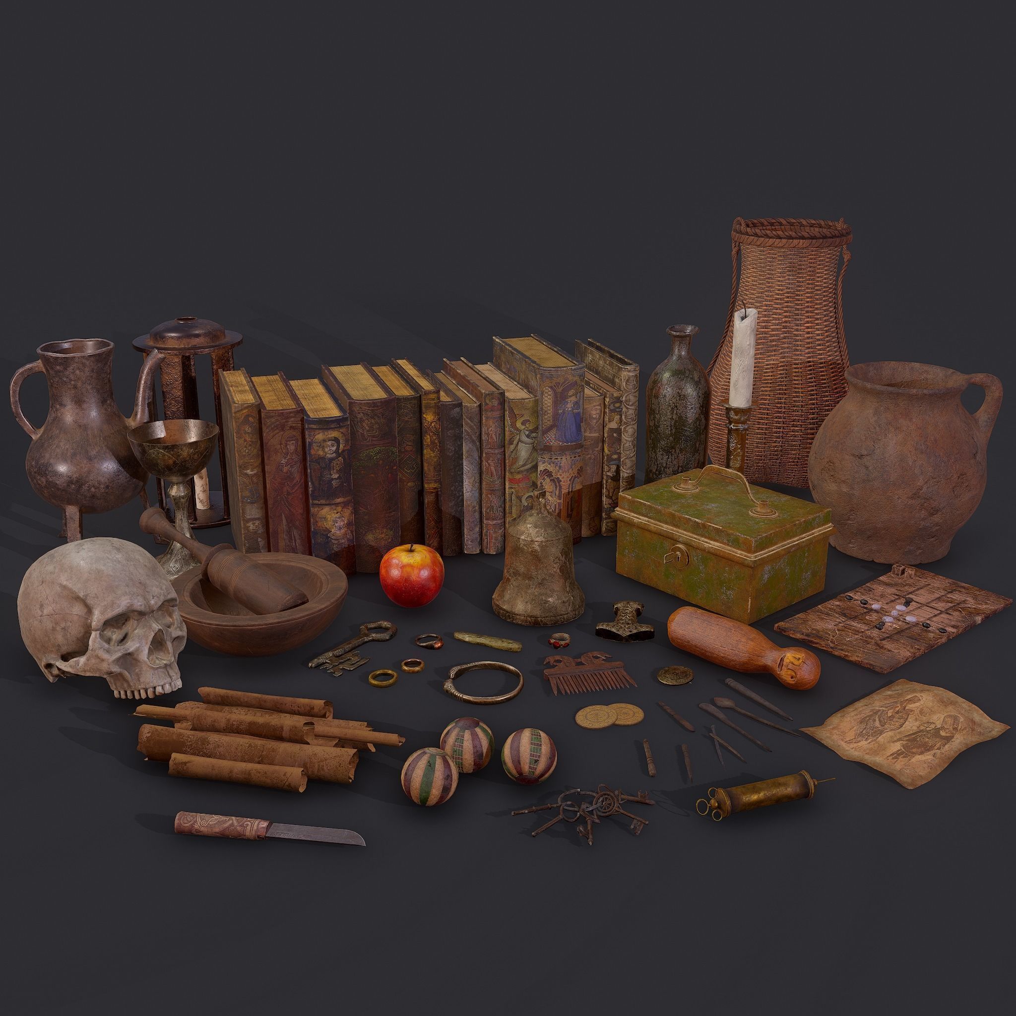 750 Medieval Props Pack 3D Model Collection_98