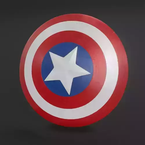 Captain America Shield - Blender Low-poly 3D model