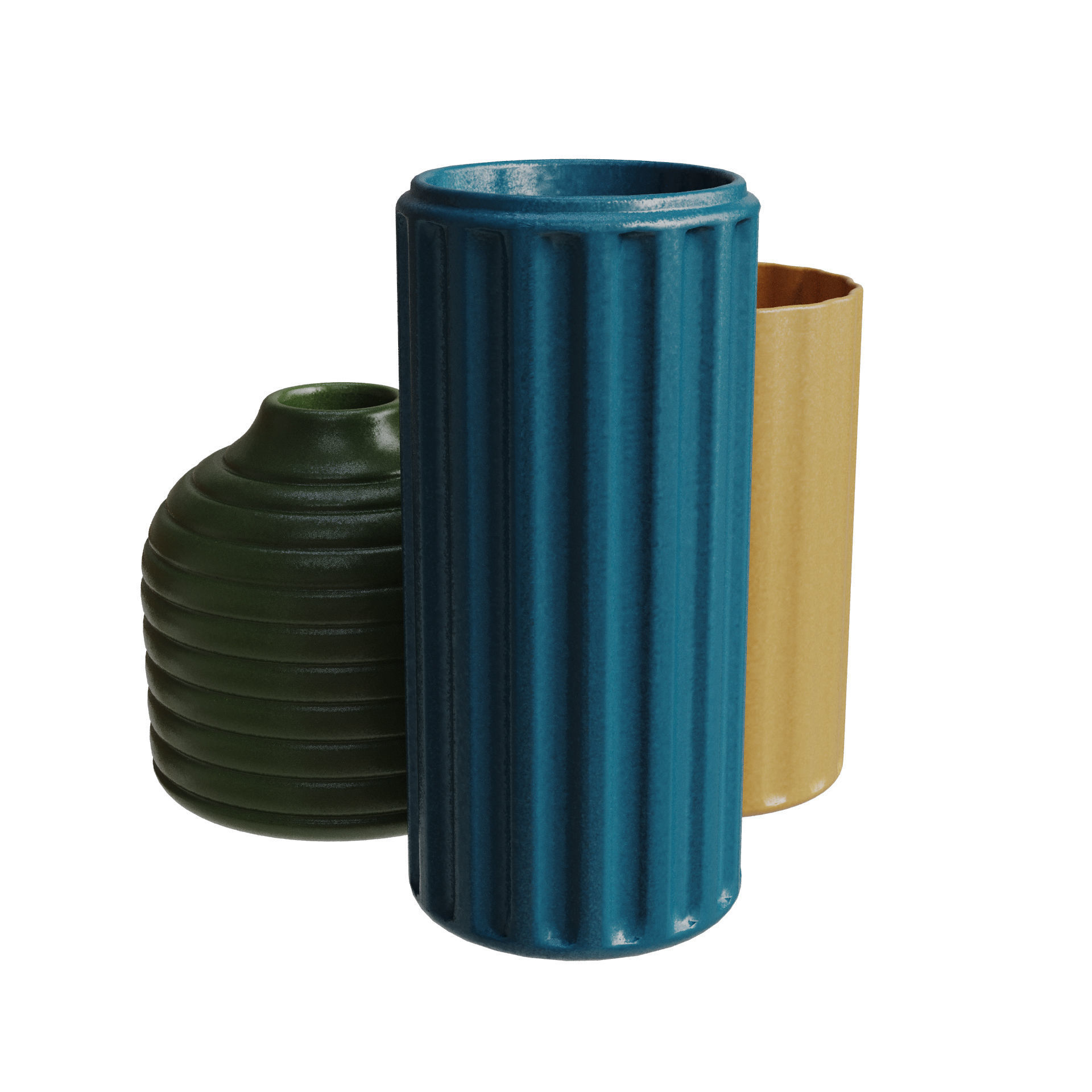 Fluted Vases 3D model_4