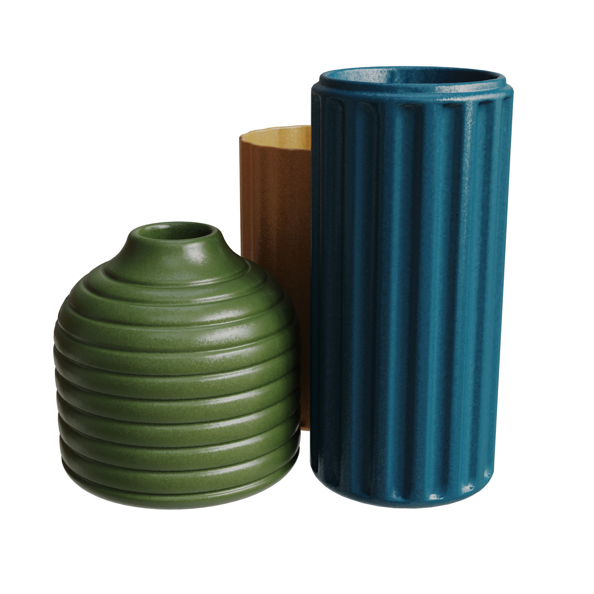 Fluted Vases 3D model_5