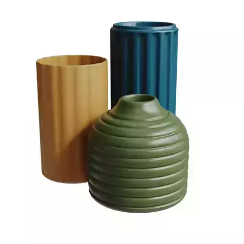 Fluted Vases