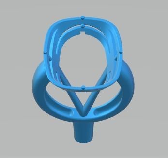 YD181 cushion cut citrine and diamond ring 3D print model_5