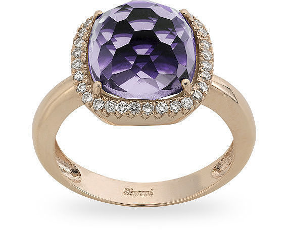 YD181 cushion cut citrine and diamond ring 3D print model