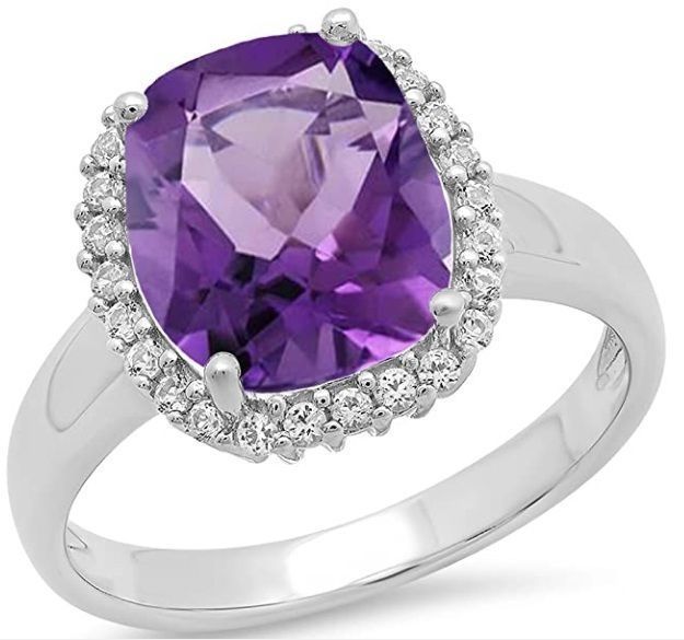 YD181 cushion cut citrine and diamond ring 3D print model_3