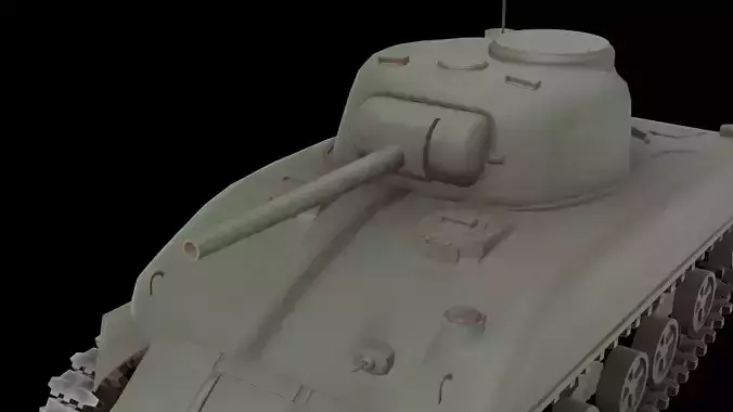 M4 Sherman tank Low-poly 3D model